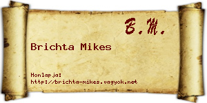 Brichta Mikes névjegykártya